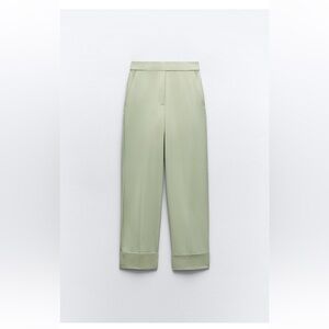 ZARA TURNED UP CUFF STRAIGHT LEG PANTS